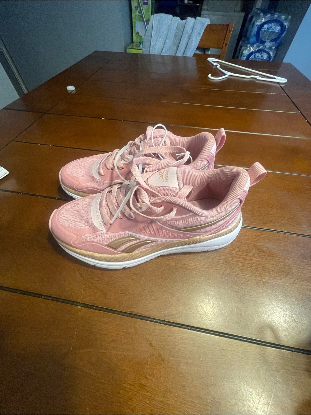 Reebok Women's Pink and Gold Athletic Sneakers